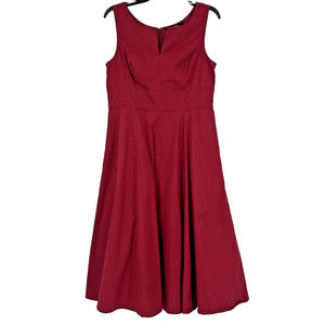 eShakti Red Midi Dress